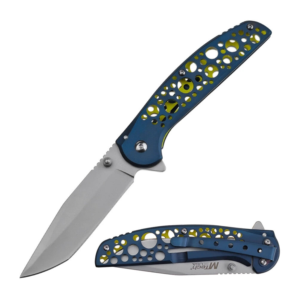 3.53 inch MTech USA Spring Assisted Folding Pocket Knife Frame Lock