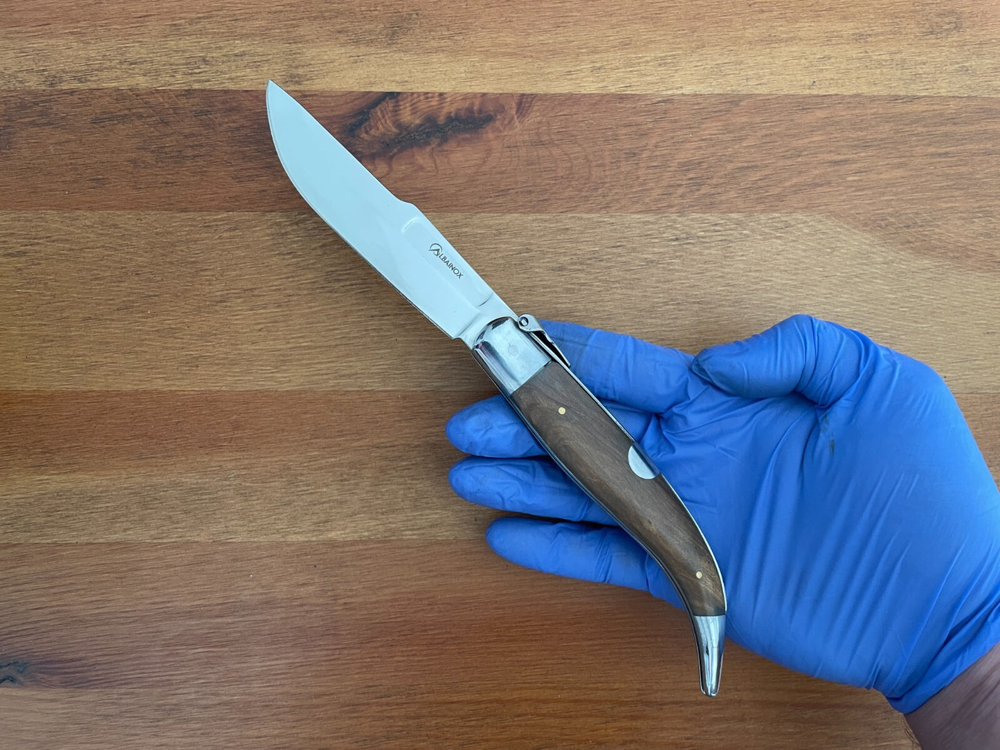 4.2" Spanish Navaja Teja Albacete Pocket Knife Olivo Wood Scales