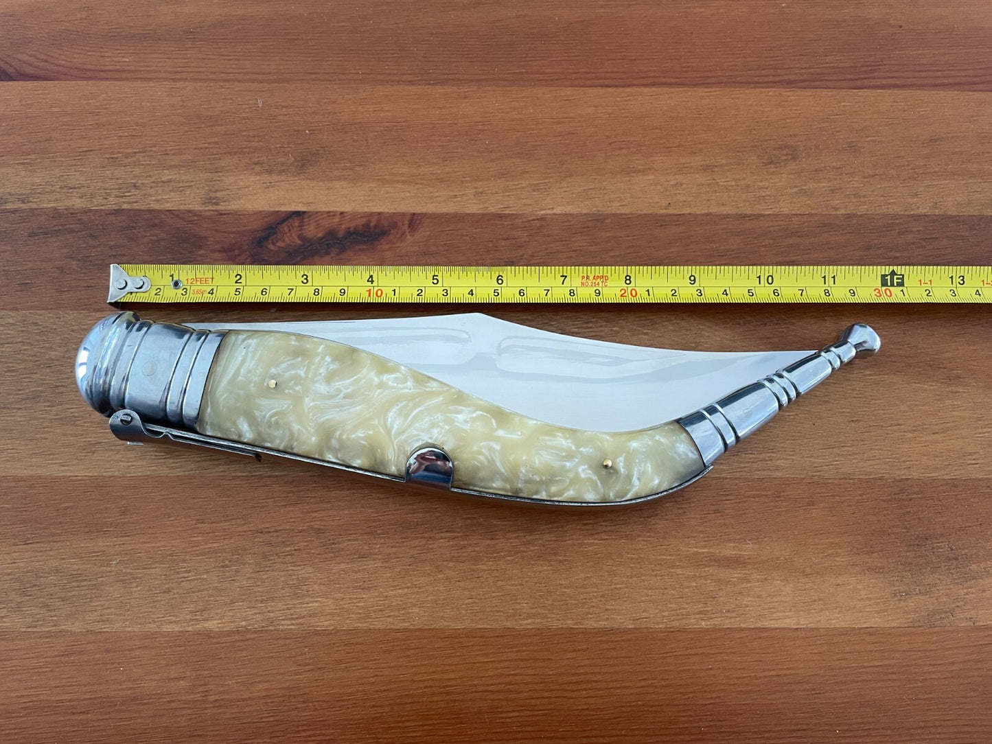 8.85" Giant Navaja Sevillana Folding Pocket Knife Nacre Imitation Handle Ratchet