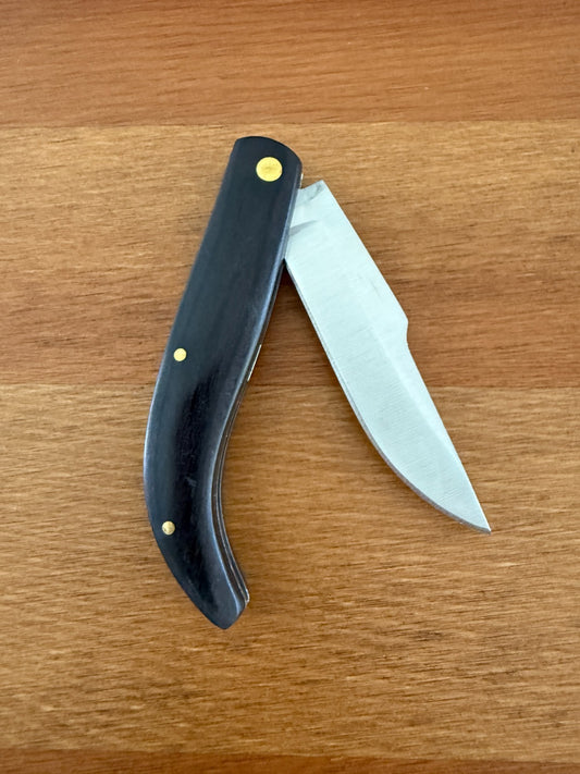 2.76" 440 Stainless Steel Blade Pocket Knife Dark Wooden Handles Don Quijote