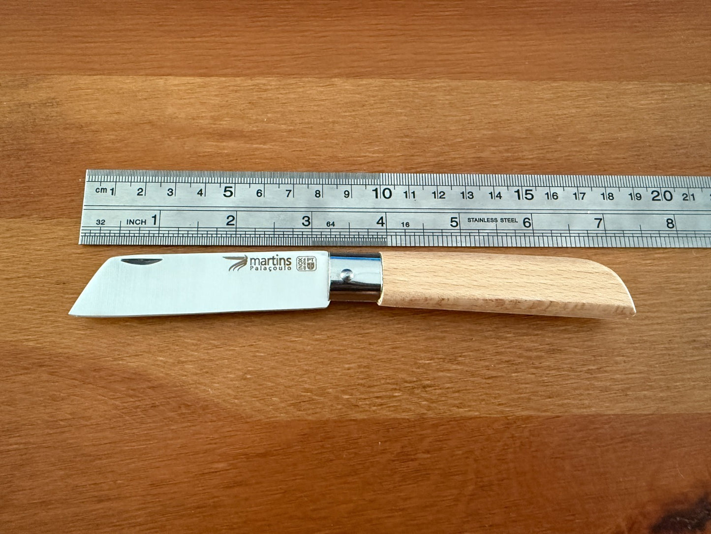 3.15" Stainless Steel Blade Pocket Knife Martins Penknife Beech Wood Handle