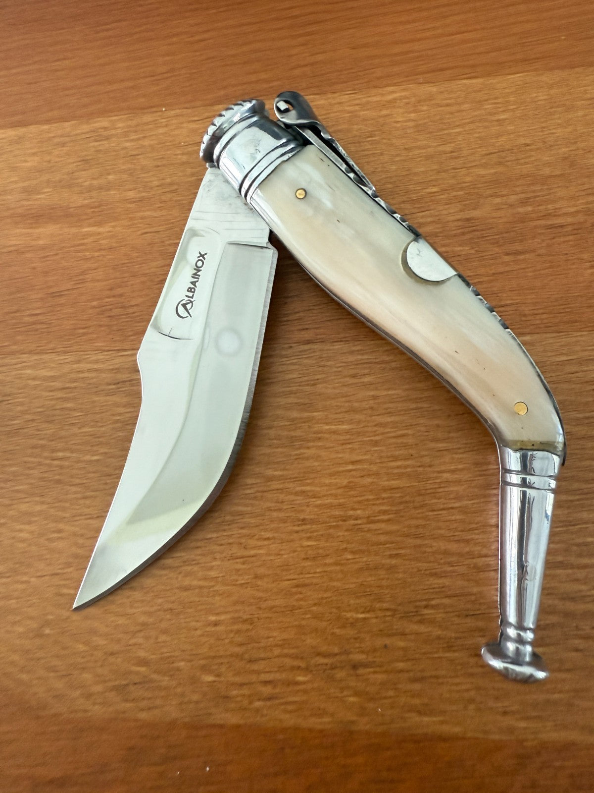 3.15" Navaja Jerezana Pocket Knife Bullhorn Scales with Ratchet From Spain