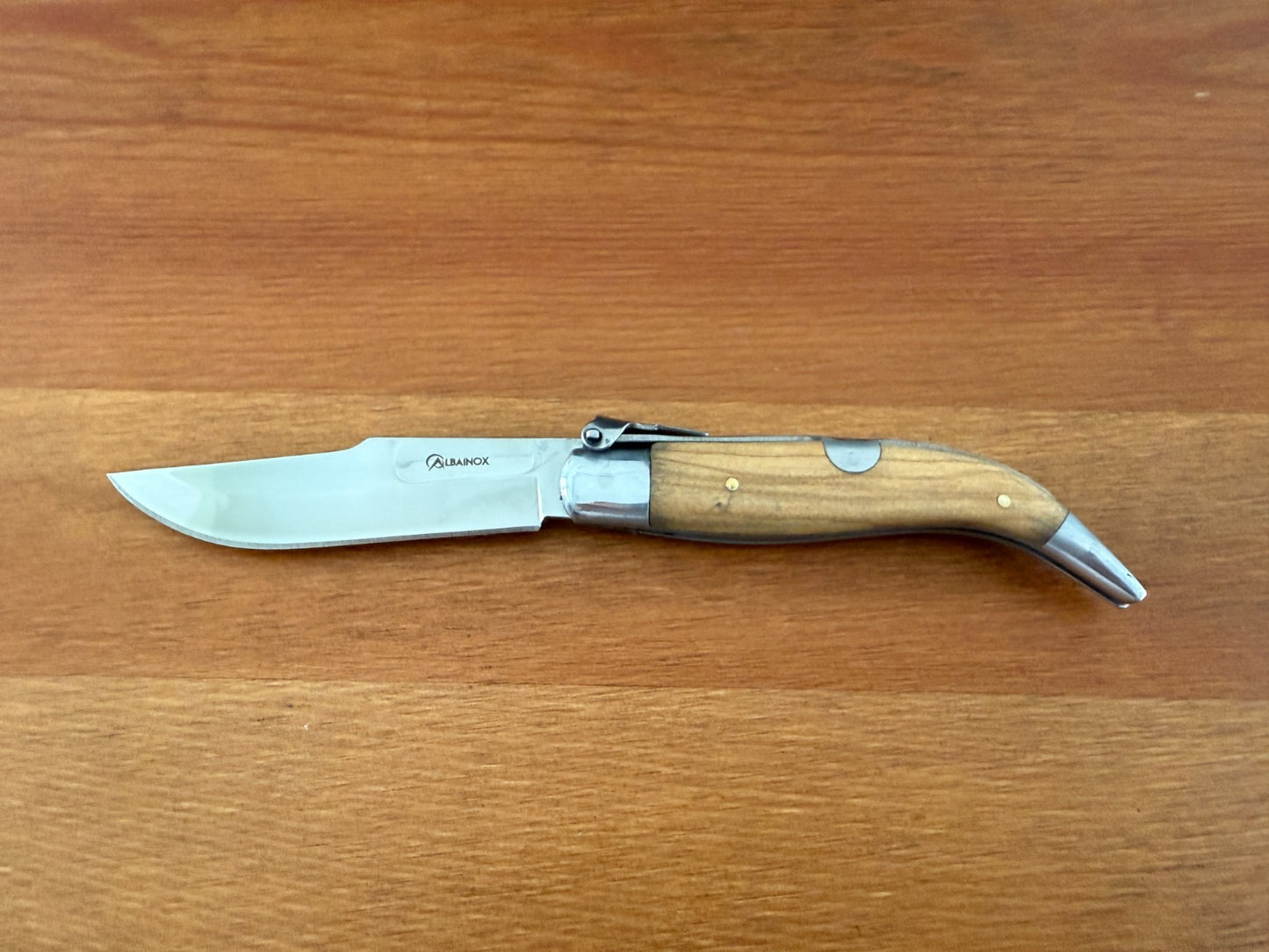 3.2" Spanish Navaja Teja Albacete Folding Pocket Knife Olive Wood Scales