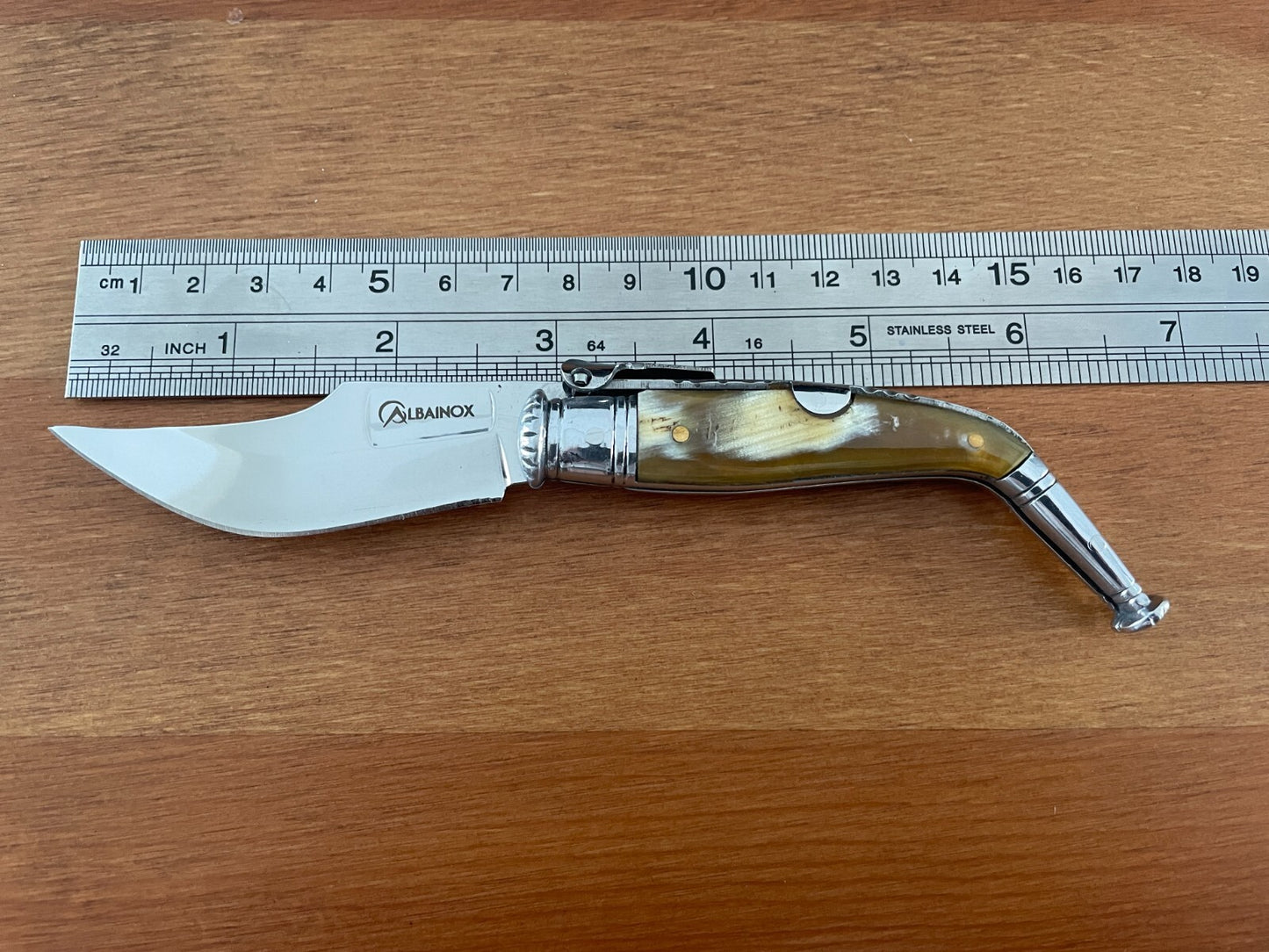 2.75" Navaja Jerezana Pocket Knife Bullhorn Scales with Ratchet - US Seller
