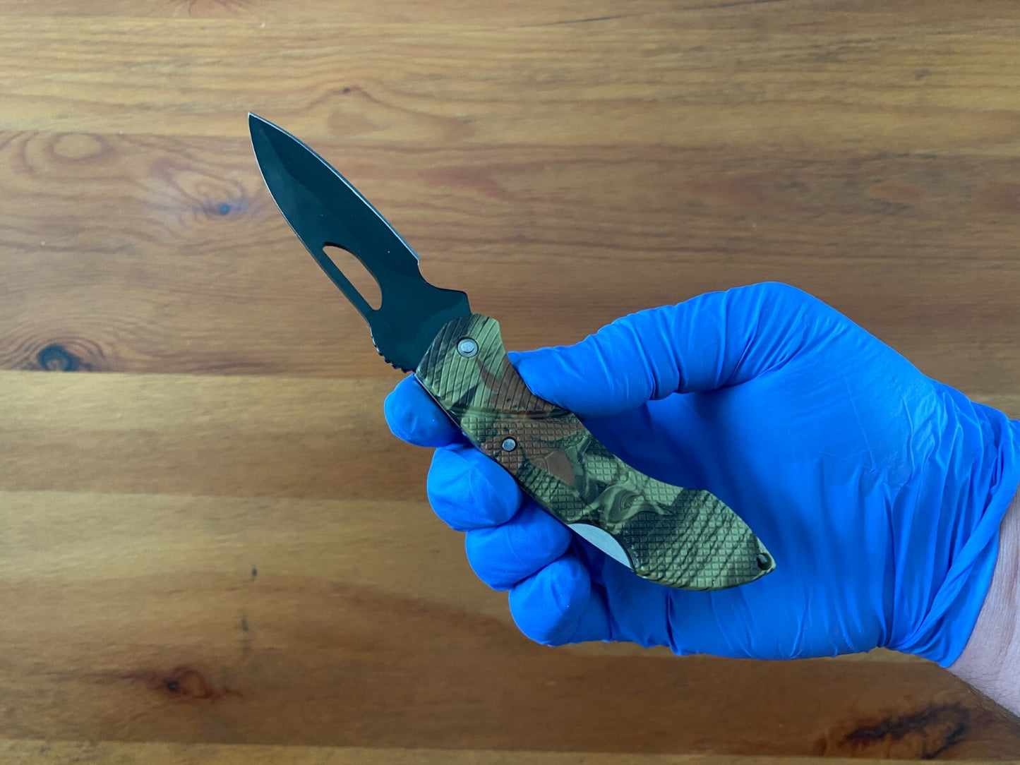 2.95" Stainless Black Blade Tactical Knife Plastic Camouflage Handle Lockback