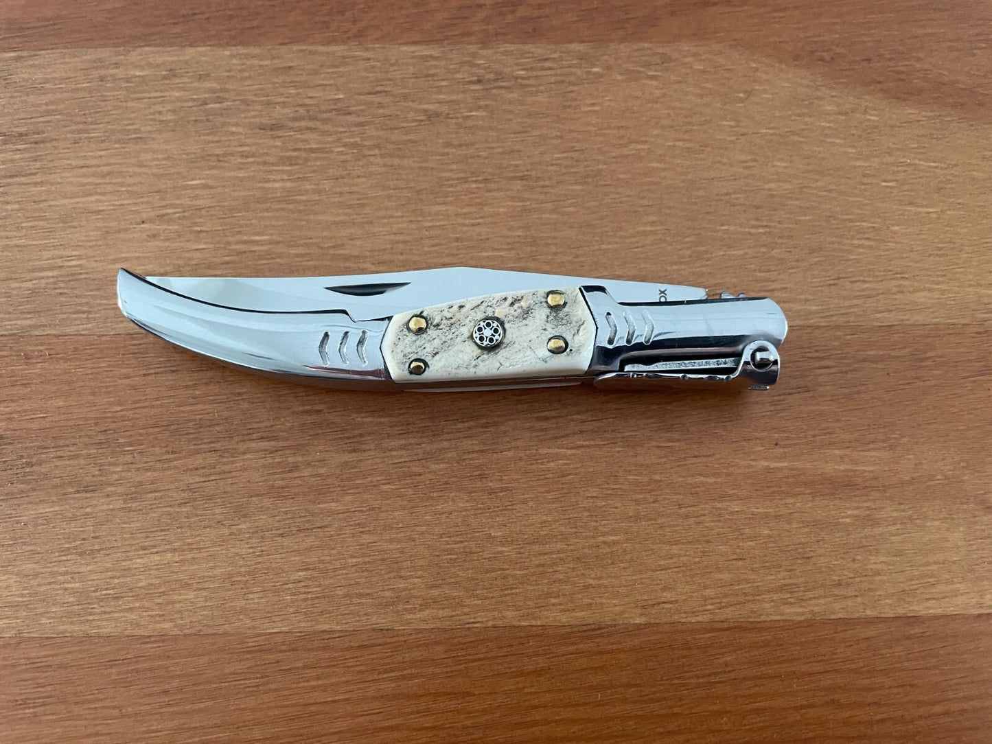 3.8" Arabian Folding Pocket Knife Real Deer Antler Scales From Spain - US Seller