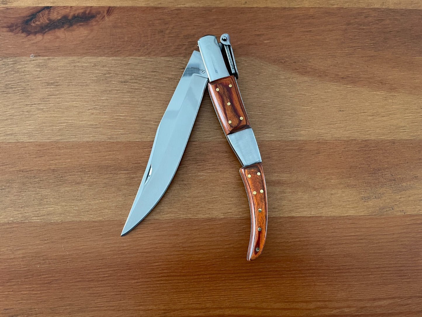 5.1" Arabian Style Navaja Folding Pocket Knife Red Stamina Wood From Spain