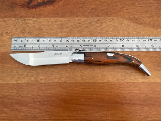4.2” Spanish Navaja Teja Albacete Pocket Knife Red Stamina Scales - USA Seller