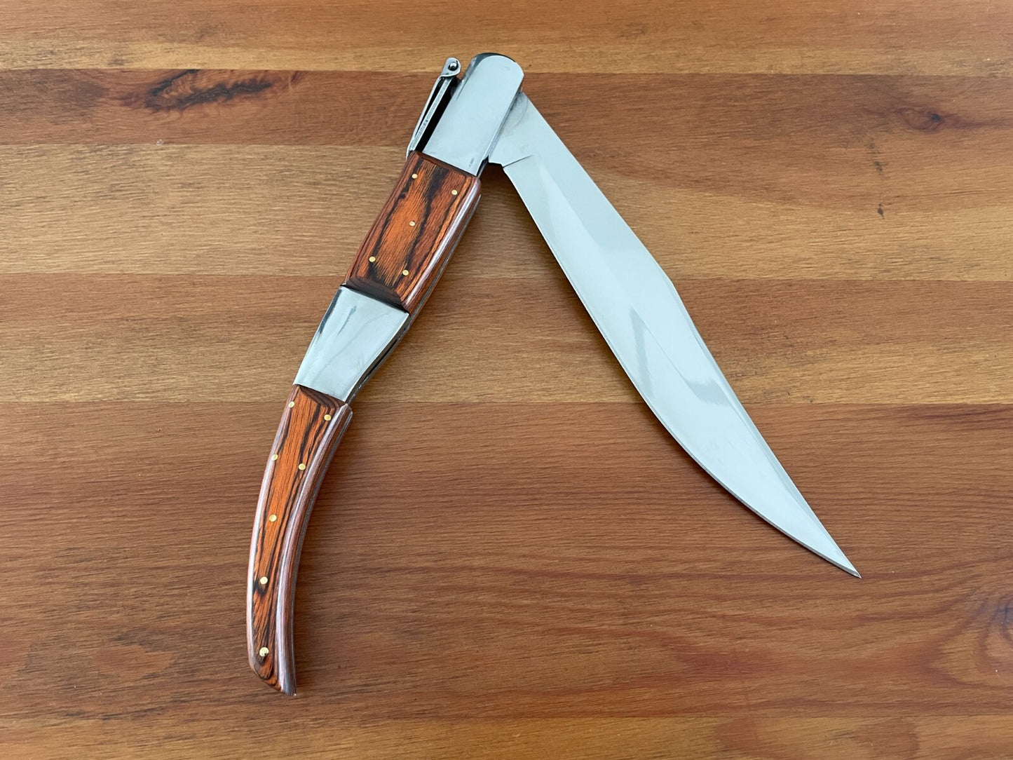 8.5" Arabian Style Navaja Folding Pocket Long Knife Red Scales From Spain