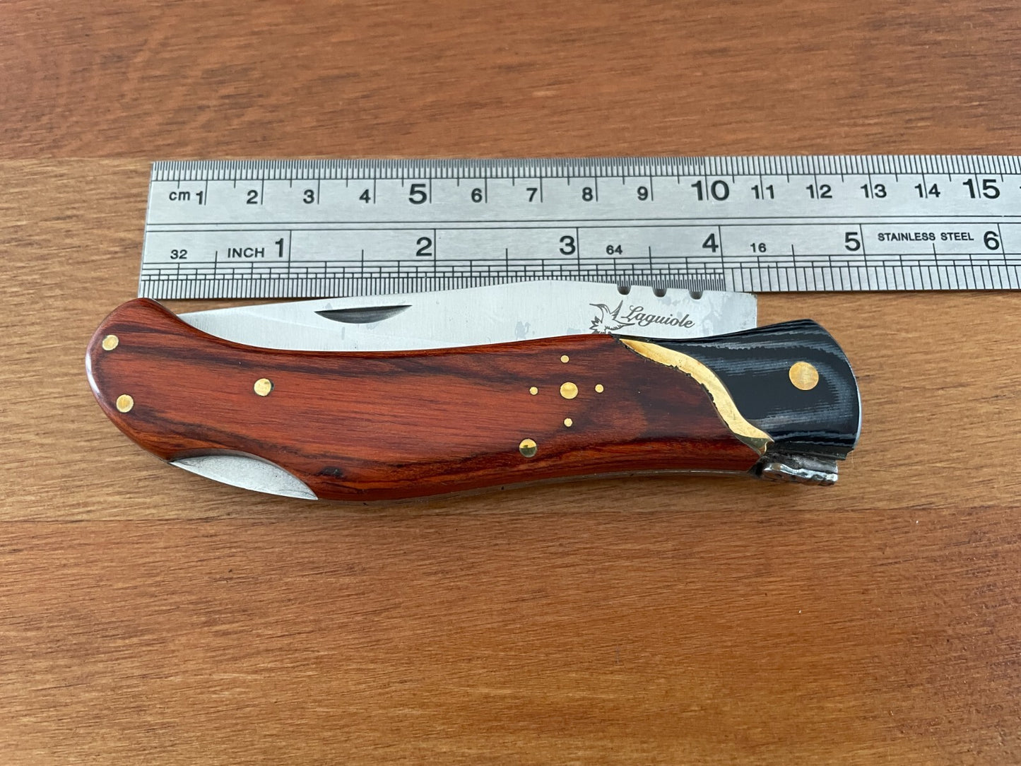 3.7” Navaja Laguiole Folding Pocket Knife Red Mikarta Handle Penknife Lockback