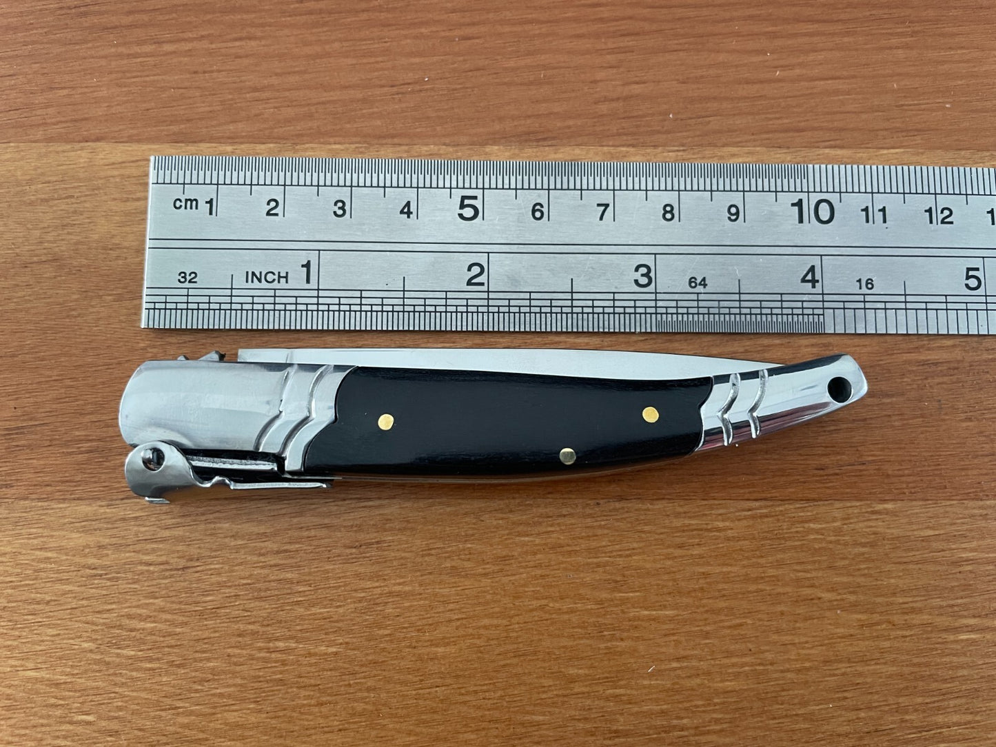 3.14 Stainless Steel Blade Spanish Navaja Pocket Knife With Ratchet Sound