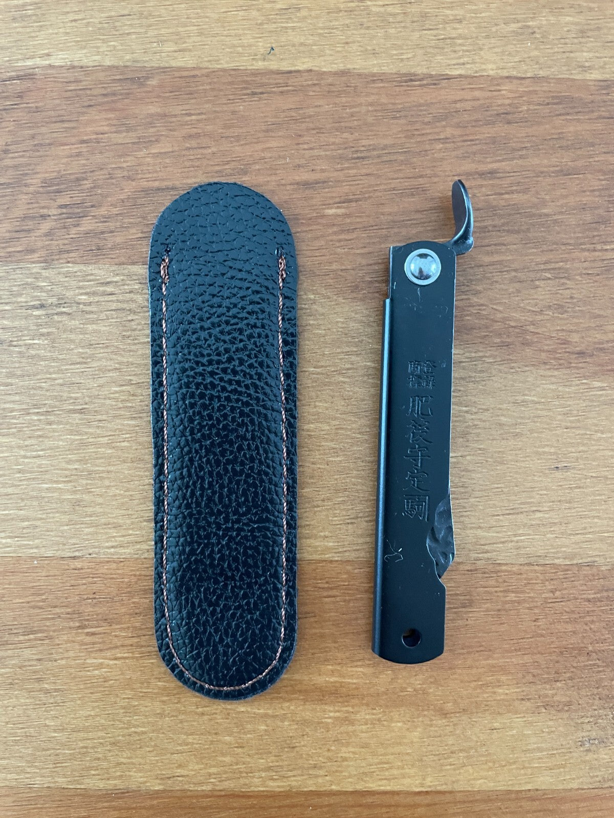 2.8" Navaja Higonokami Pocket Knife Tanto Blade 420 Steel with Sheath