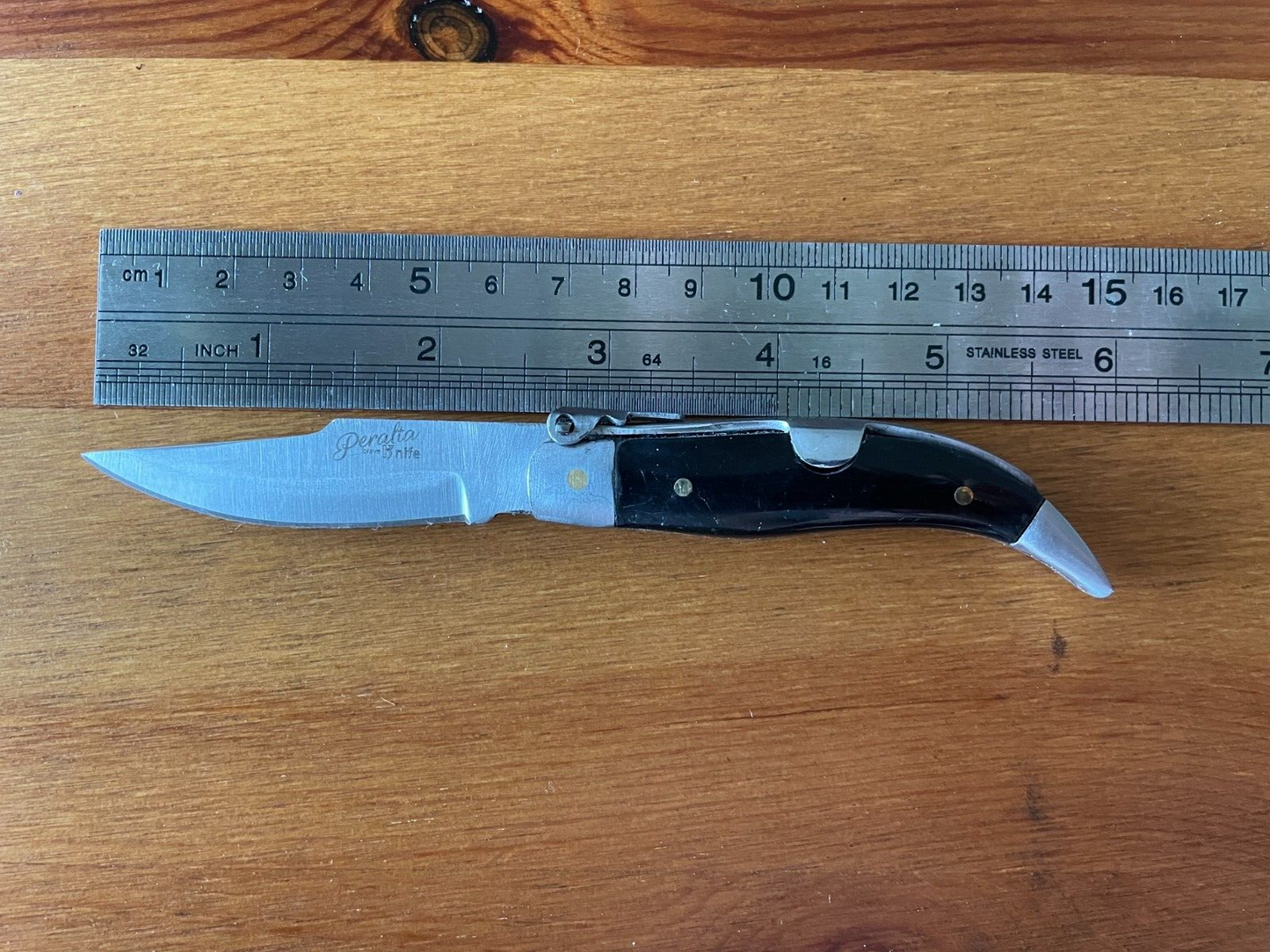 2.5” Spanish Navaja Teja Albacete Pocket Knife Buffalo Horn Scales - USA Seller