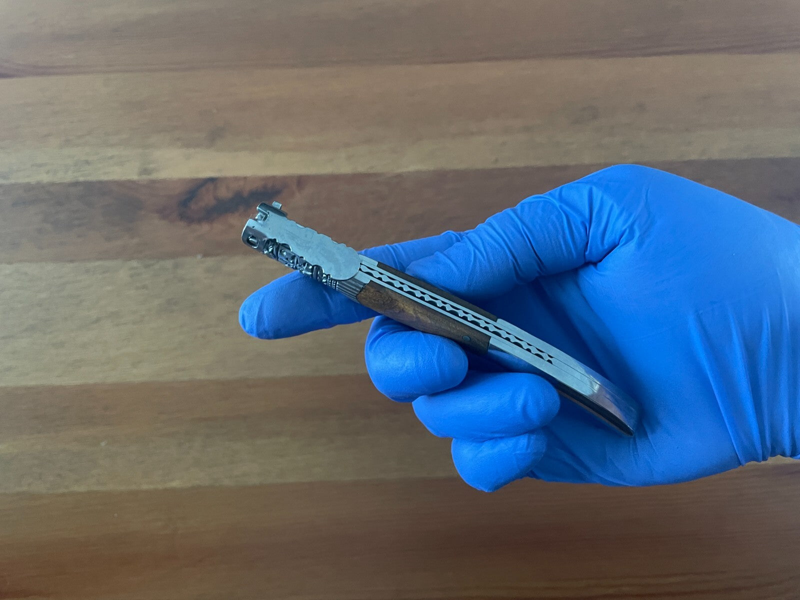 4.3" Arabian Style Navaja with Ratchet Pocket Knife Olive Wood Scales From Spain