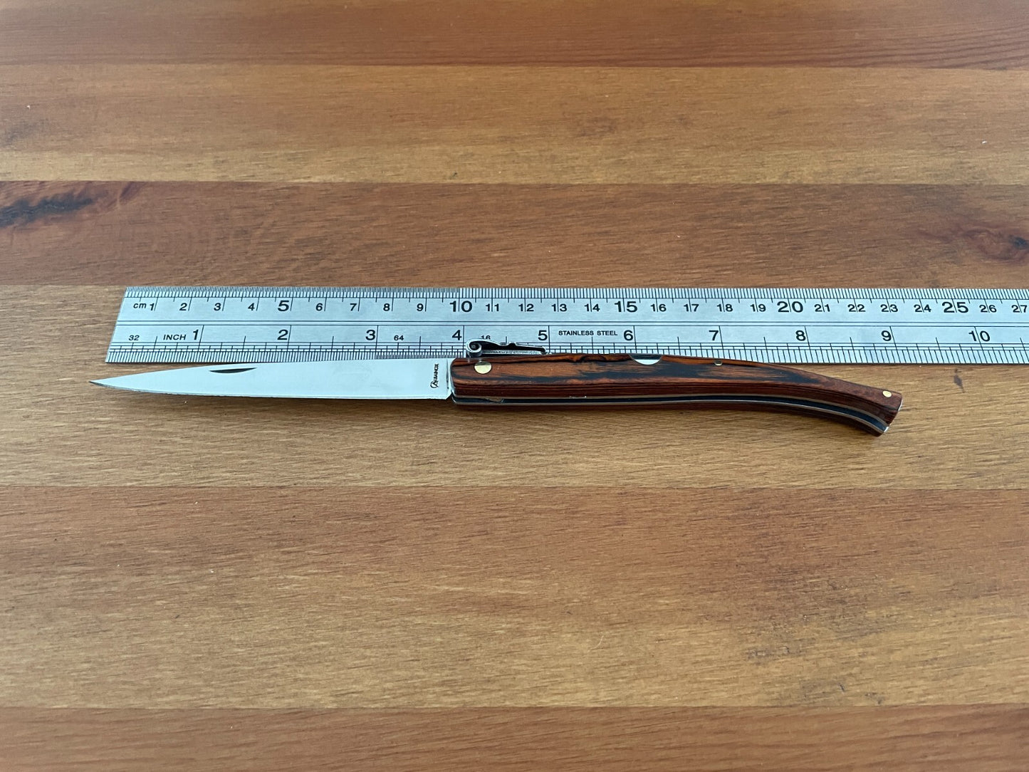 3.9 in. Estilete Spanish Navaja Pocket Knife Red Stamina Wood Handle US Seller