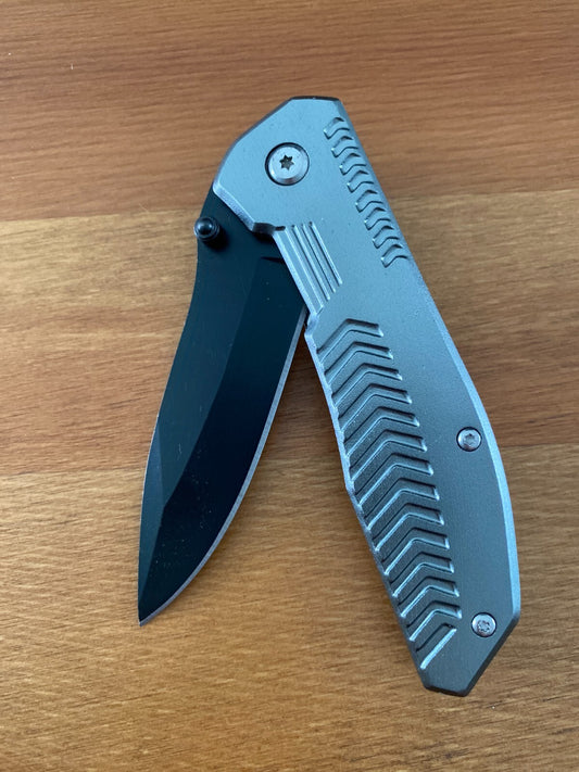 3.34" Stainless Blade Tactical Pocket Knife Aluminum Handle Pocket Clip