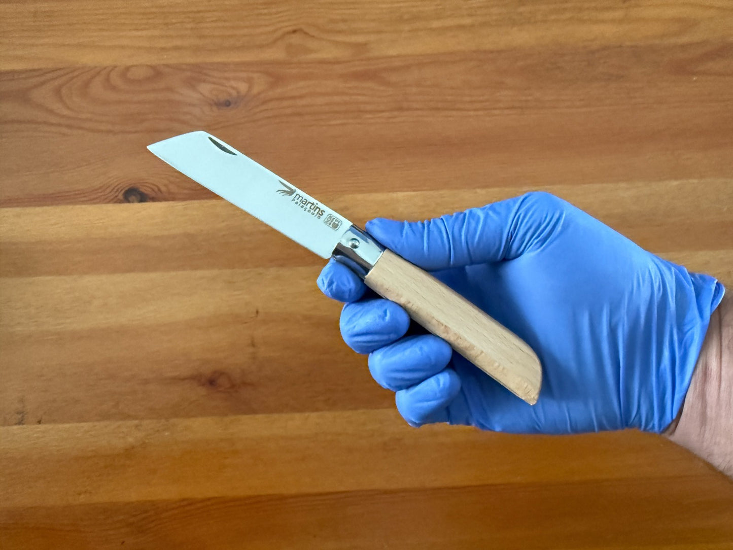 3.15" Stainless Steel Blade Pocket Knife Martins Penknife Beech Wood Handle