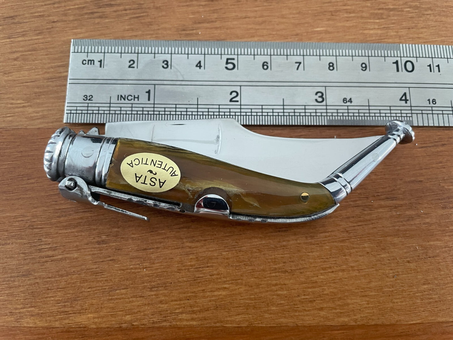 2.75" Navaja Jerezana Pocket Knife Bullhorn Scales with Ratchet - US Seller