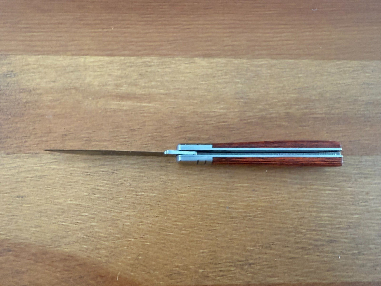2.75" Spanish Navaja Albacete Classic Pocket Red Stamina Wood Scales Slipjoint