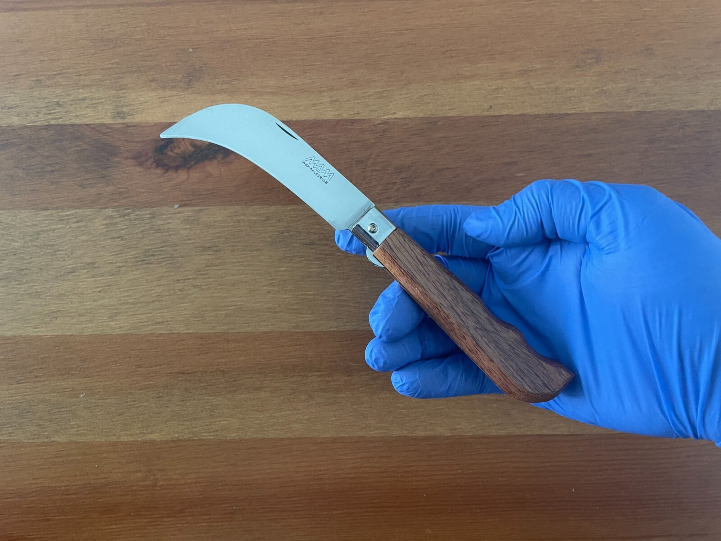 3.54" Portuguese Navaja MAM Harvesting and Mushroom Bubinga Wood Handle