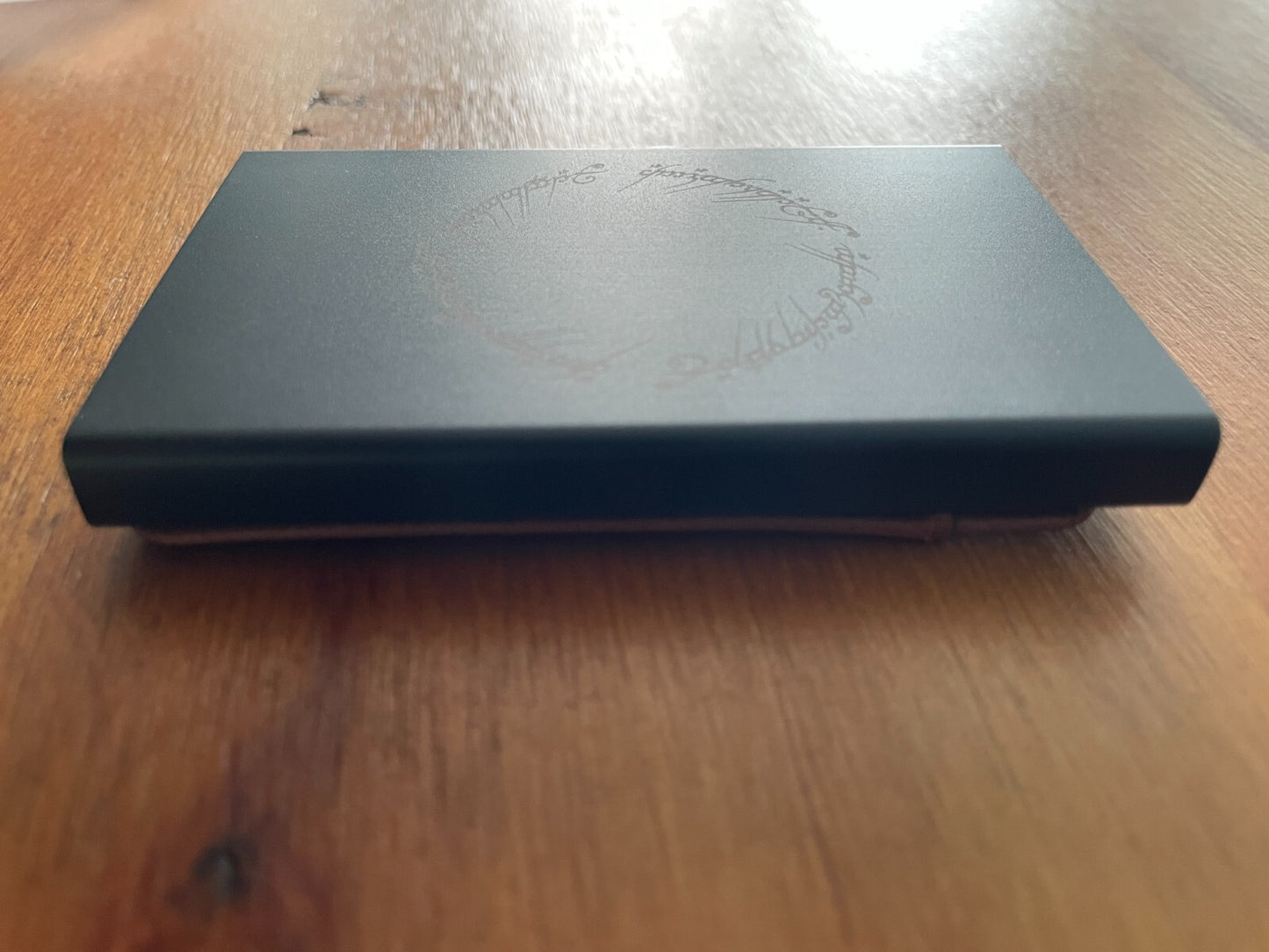 Pop Up Airtag Wallet Leather Card Holder Aluminum One Ring to Rule Them All