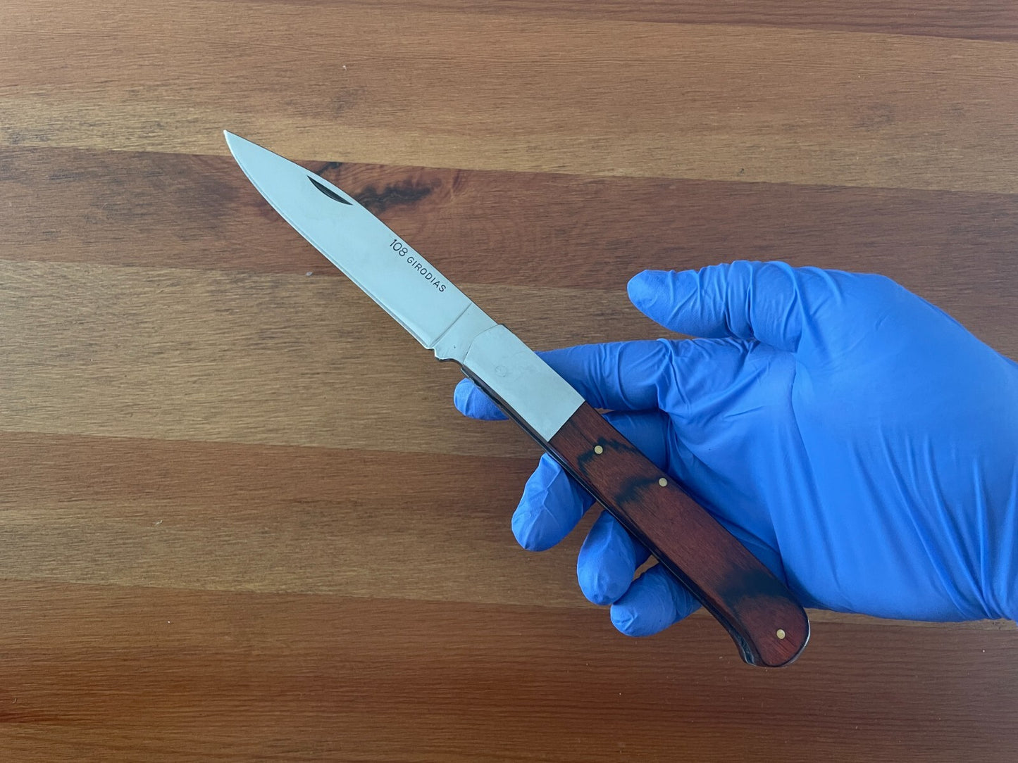4.2" Cabritera Pocket Knife Spanish Navaja Red Stamina Wood Handle 108 Girodias