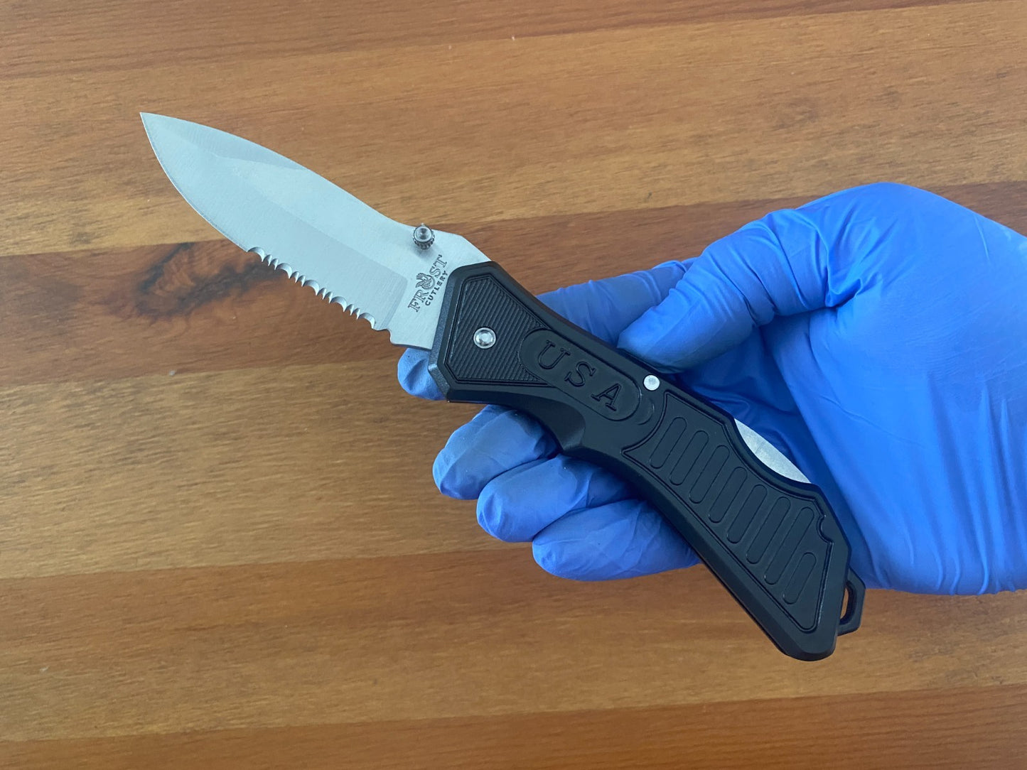 3.5" Blade Frost Cutlery Black Buckshot Tactical Folding Knife mfg 18-285B