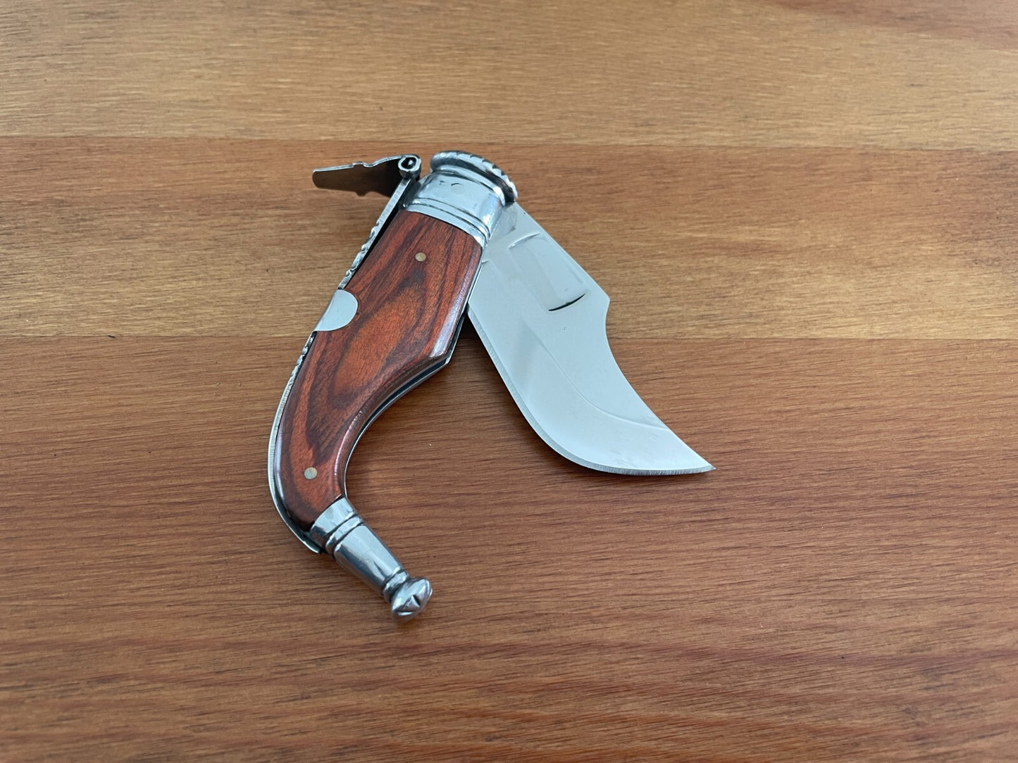 2.55” Spanish Navaja Capaora Pocket Knife Red Stamina Wood Scales - USA seller