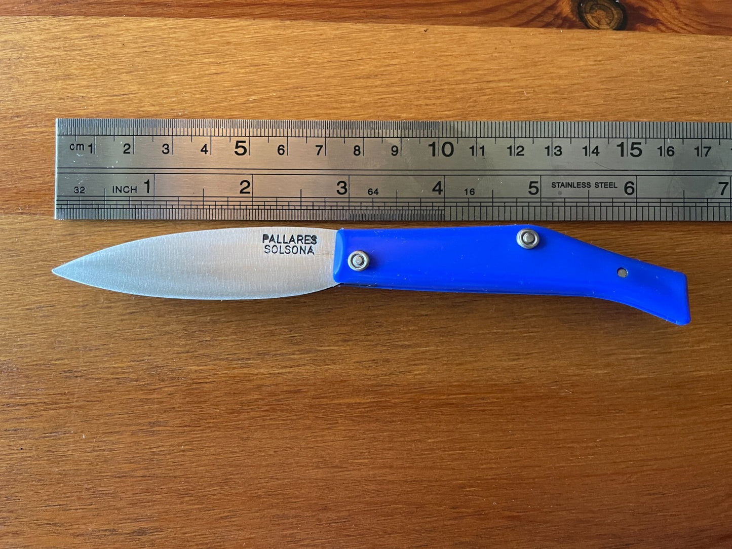 Pallares Solsona Pocket Knife Cabon Steel 2.76" / 7 cm Blue from Spain New