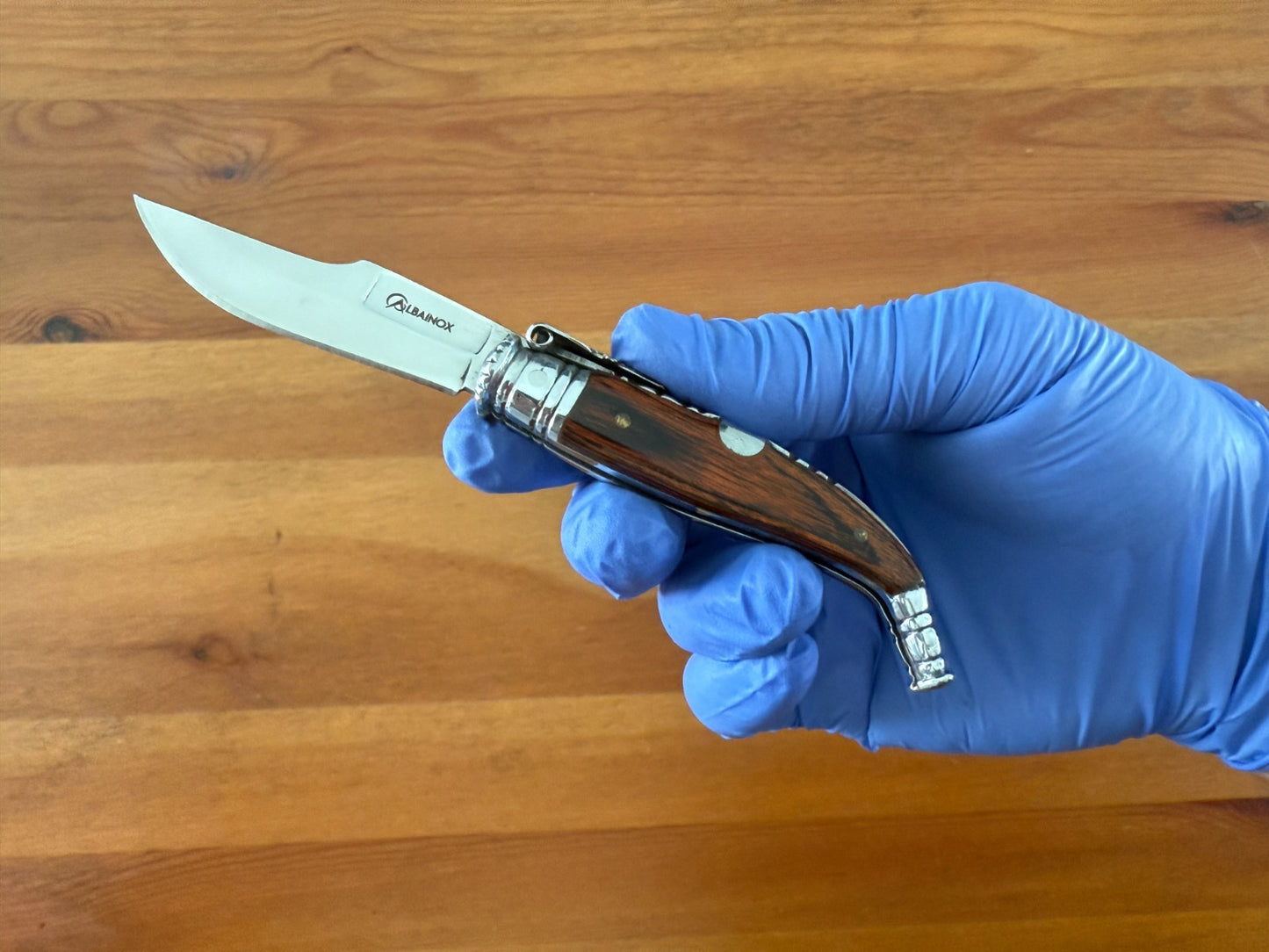 2.5” Spanish Navaja Teja Albacete Pocket Knife Red Stamina Wood Scales Spain
