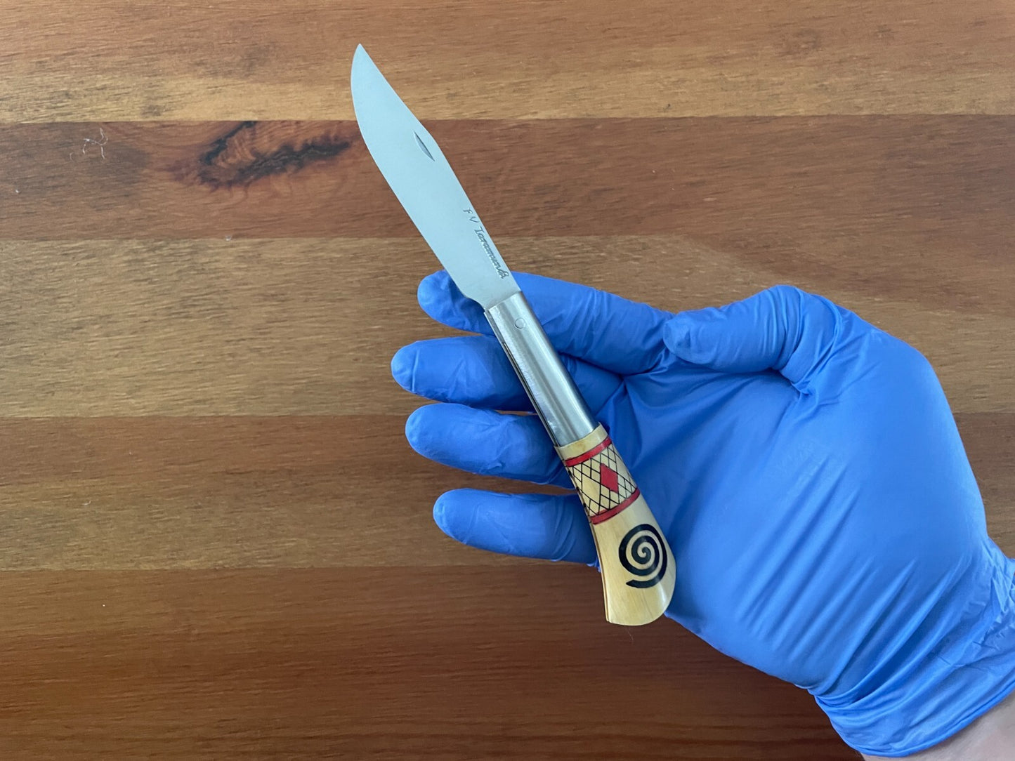 3.14" FV Taramundi Navaja Pocket Knife Made in Asturias Decorated Wood Handle