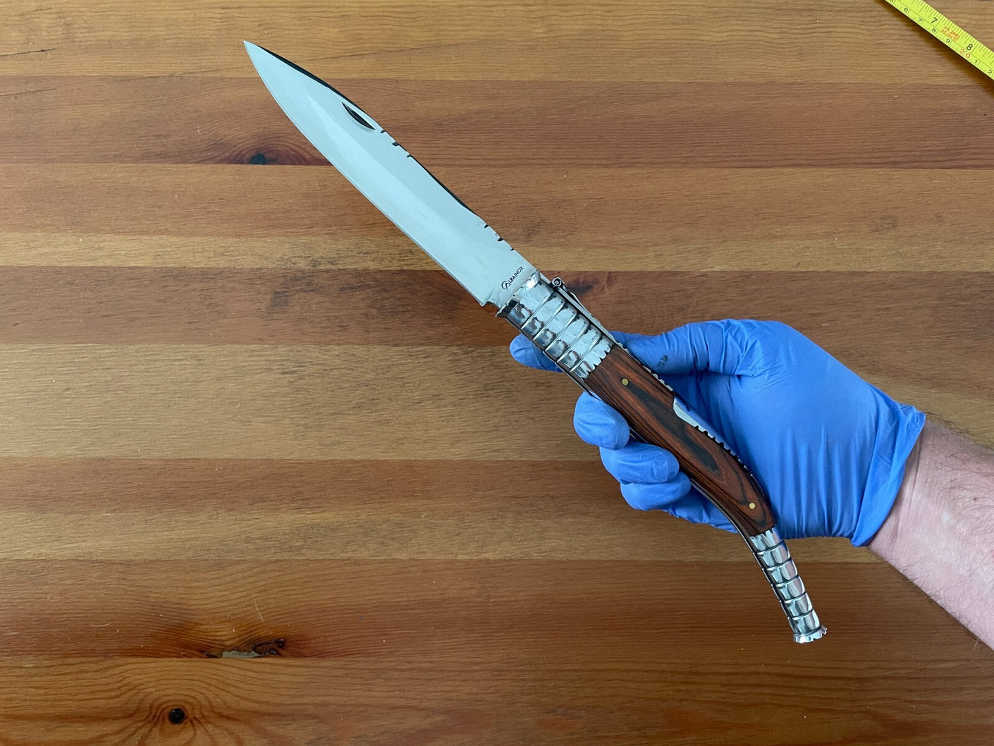 6.3 in. Spanish Navaja Folding Knife Red Wood Stamina Handle - US Seller