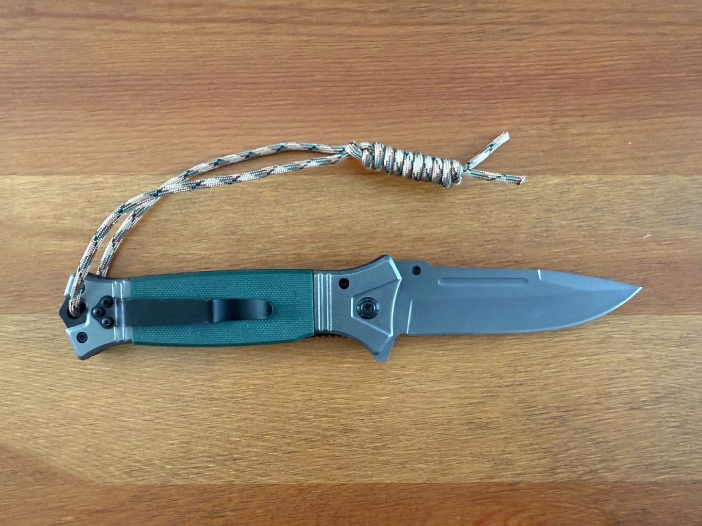 3.7" Stainless Steel Blade Rescue Pocket Knife With Titanium Coating G10 Handle
