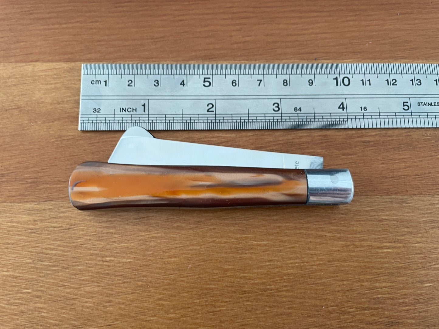 3" Grafting Field Folding Knife Steel Bolsters Sheath Plastic Scales From Spain
