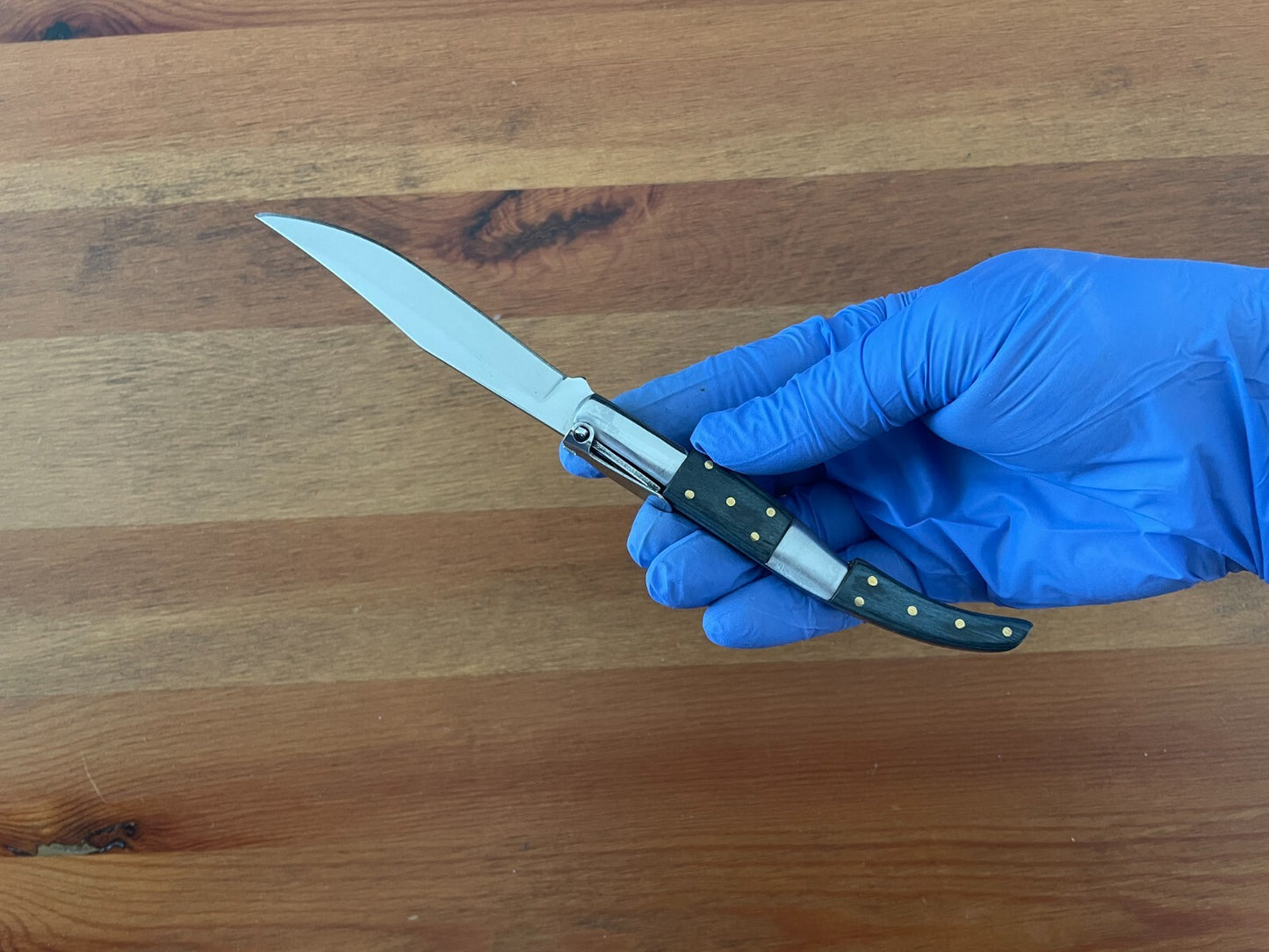 4” Arabian Folding Pocket Knife Blue Wood and Steel Handle Navaja Made in Spain