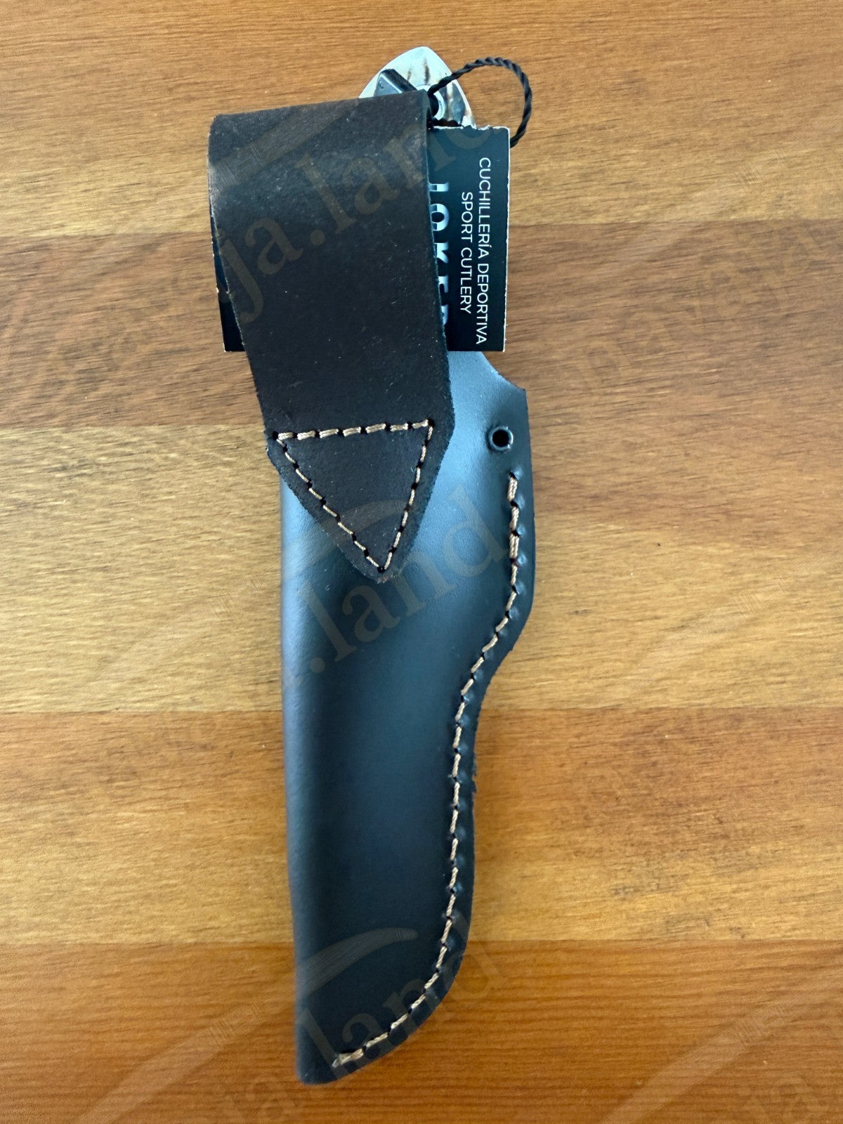 3.5" Joker Teckel Bushcraft Knife Deer Horn Handle | Full Tang | Leather Sheath