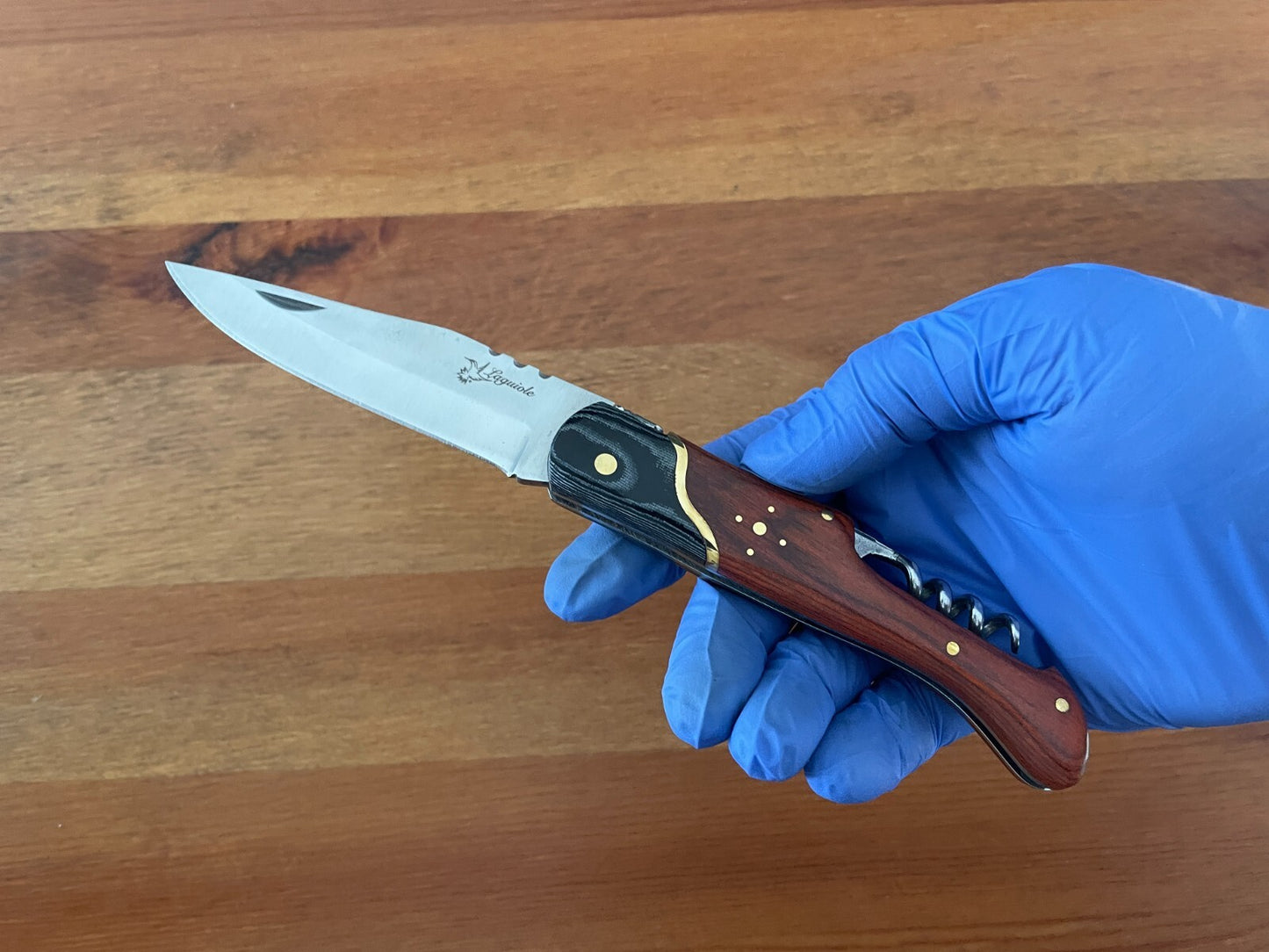 3.7” Navaja Laguiole Folding Pocket Knife Red Mikarta Handle Penknife Corkscrew