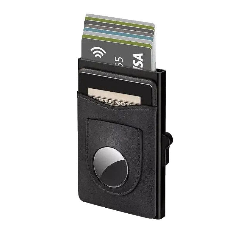 Spiderman Design Pop Up Airtag Wallet Leather Credit Card Holder Aluminum