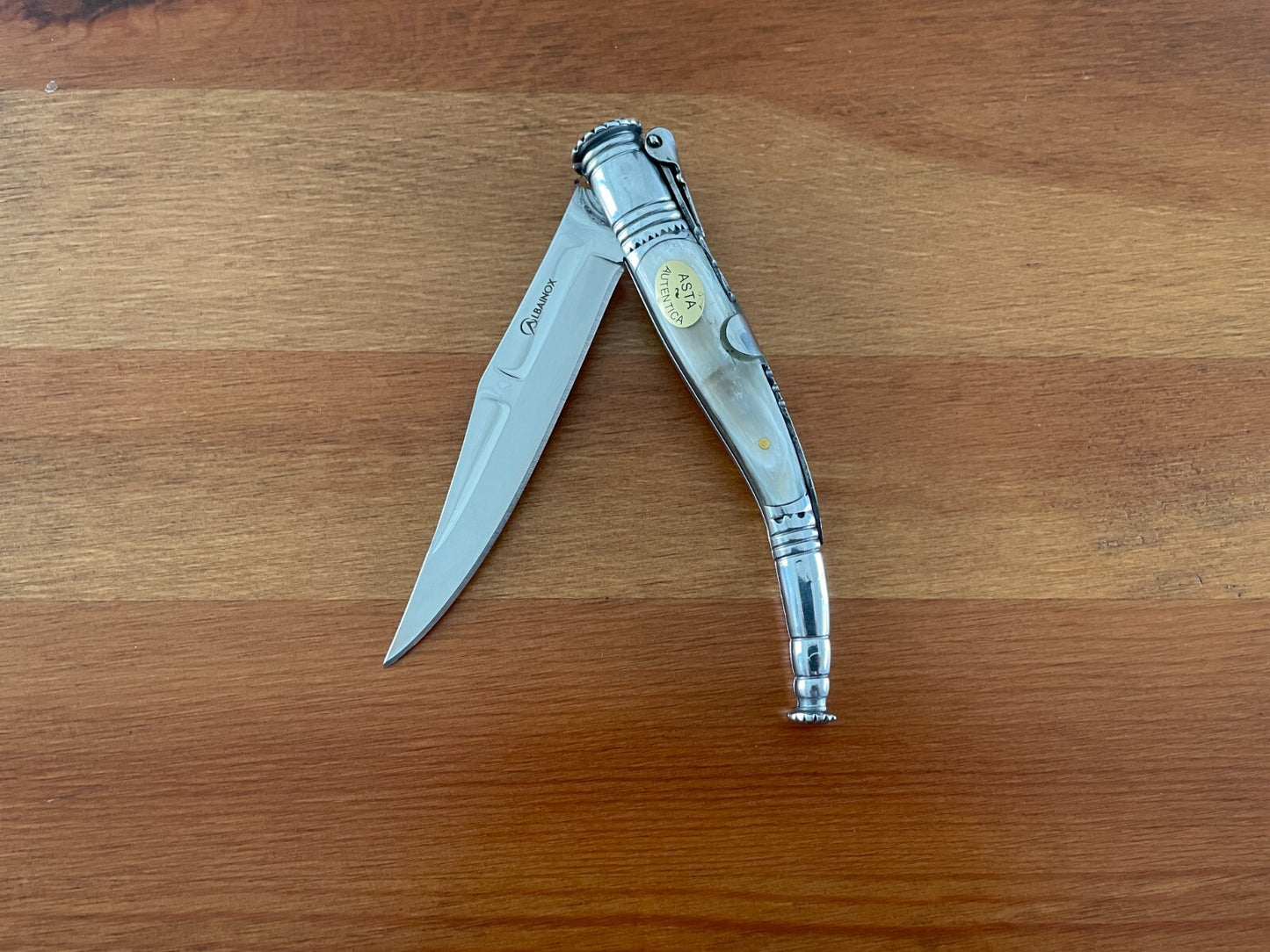 4.1” Spanish Navaja Serrana Folding Pocket Knife Bullhorn Handle - US Seller