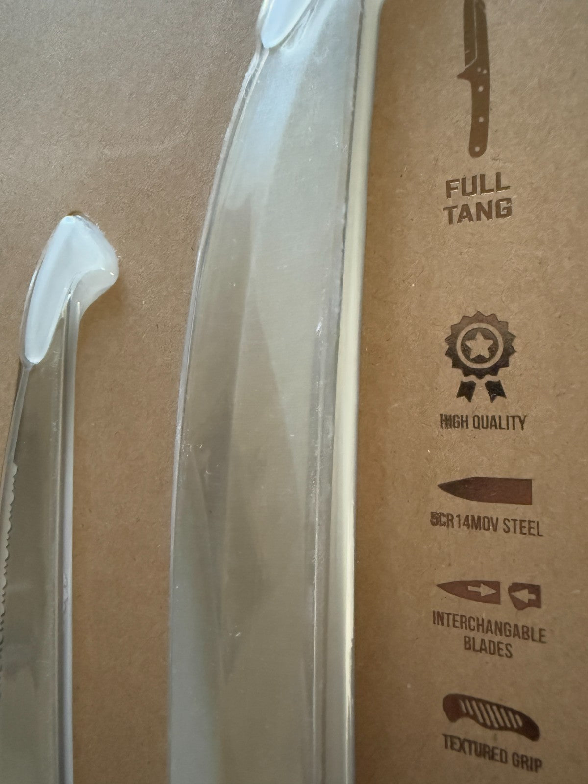 Fixed Knife 3x Interchangeable Stainless Blades with Sheath Elk Ridge TREK