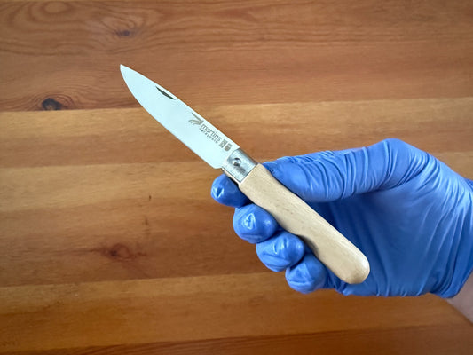 2.76" Stainless Steel Blade Pocket Knife Martins Penknife Beech Wood Handle