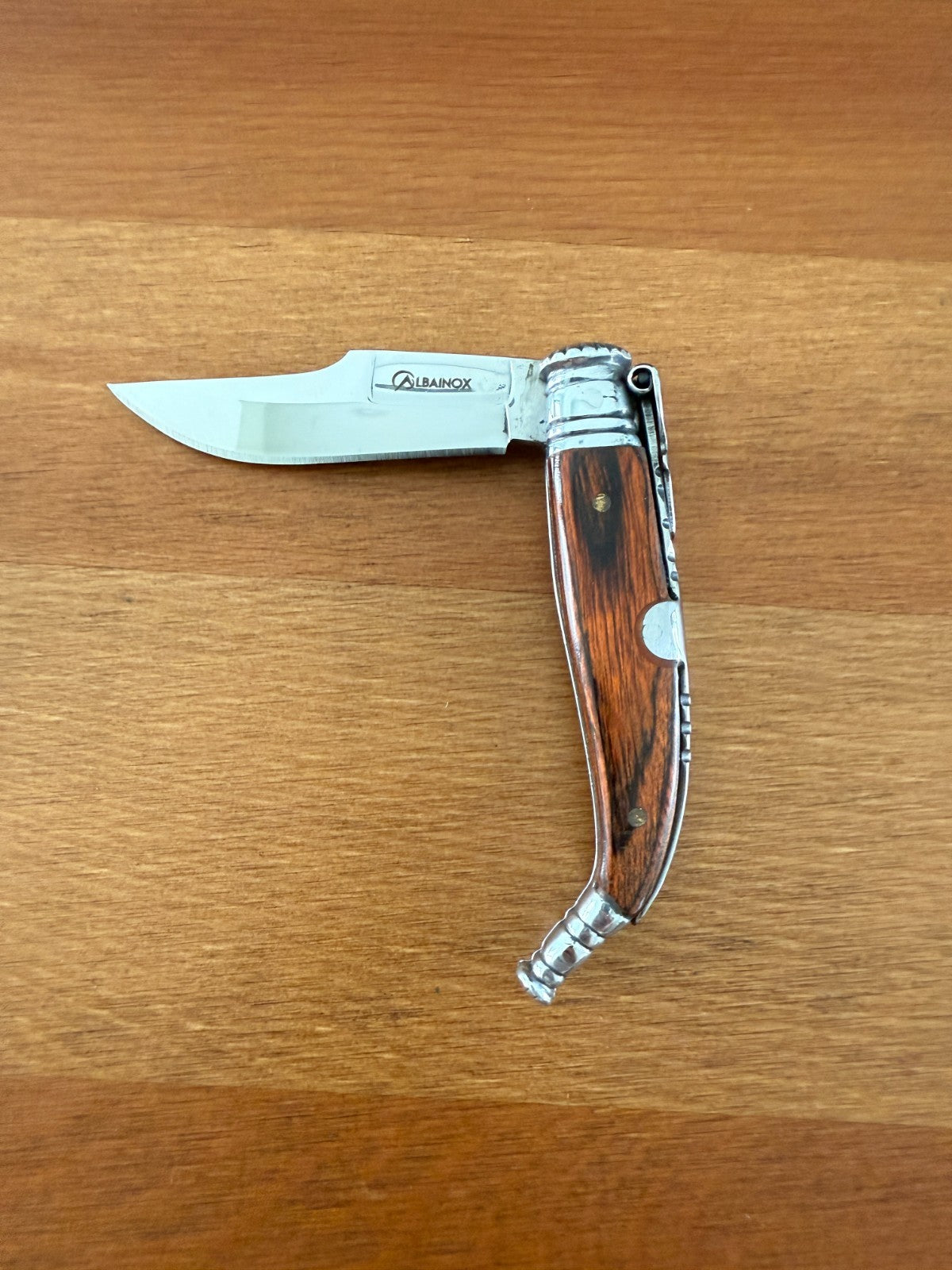 2.5” Spanish Navaja Teja Albacete Pocket Knife Red Stamina Wood Scales Spain