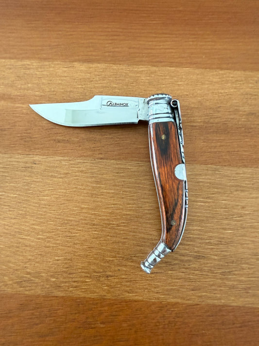 2.5” Spanish Navaja Teja Albacete Pocket Knife Red Stamina Wood Scales Spain