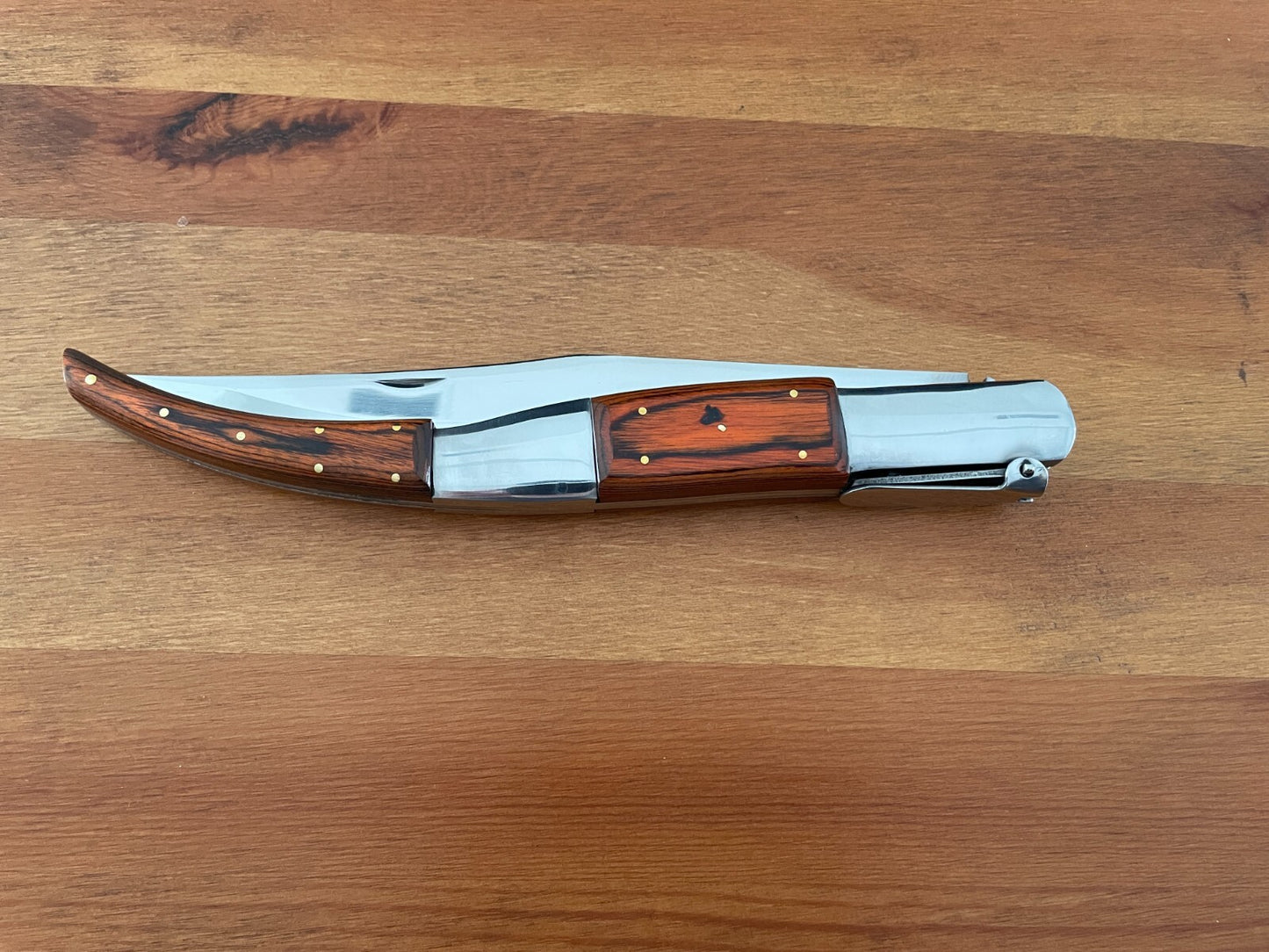 8.5" Arabian Style Navaja Folding Pocket Long Knife Red Scales From Spain