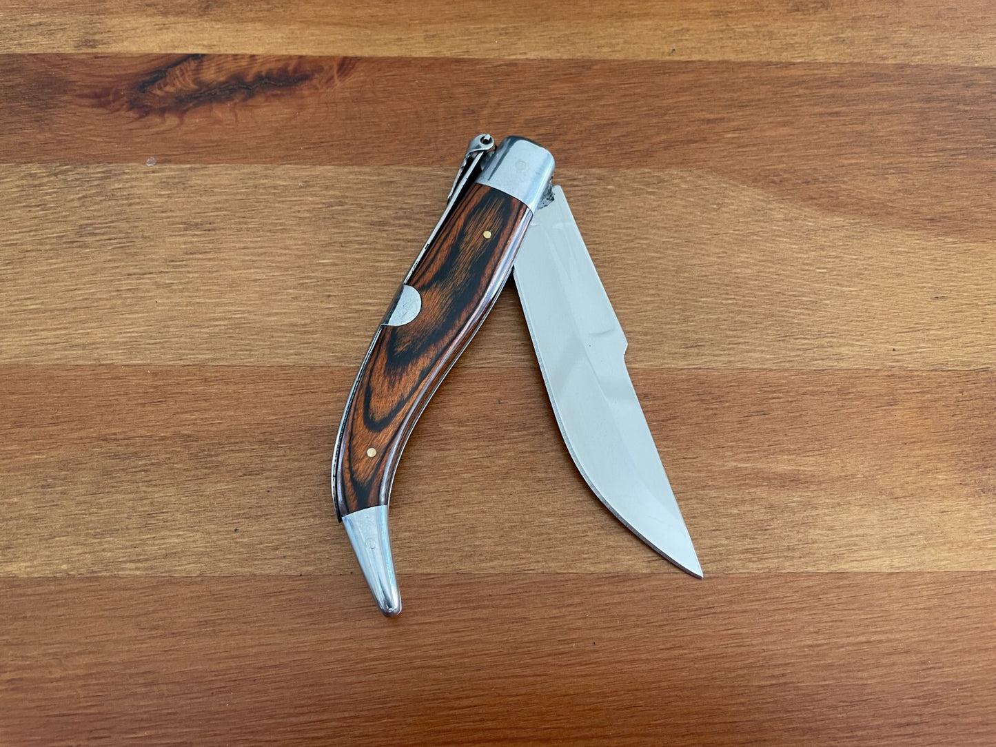 4.2” Spanish Navaja Teja Albacete Pocket Knife Red Stamina Scales - USA Seller