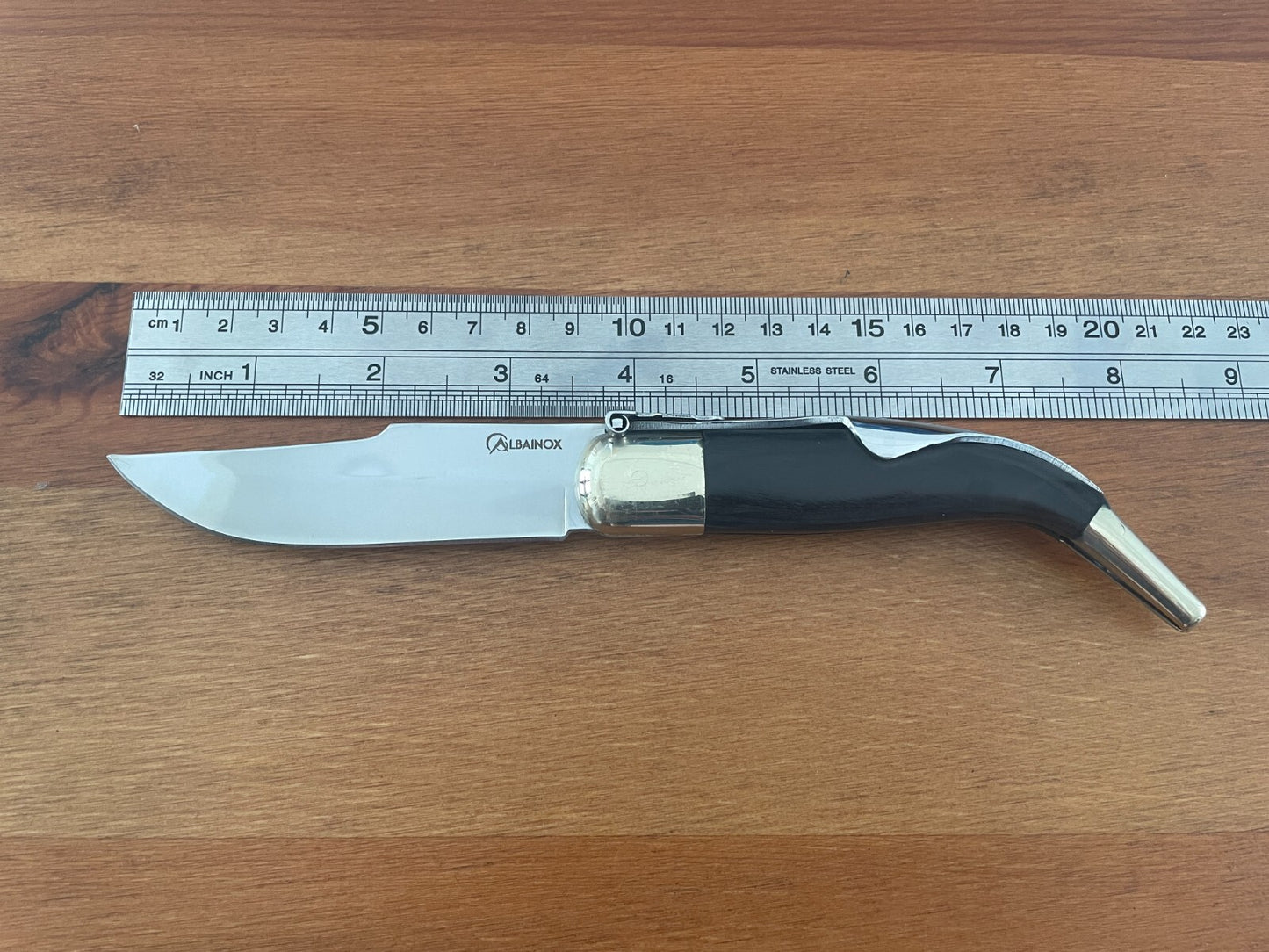 3.5" Luxury Spanish Navaja Pocket Knife Black Stamina / Alpaca From Spain