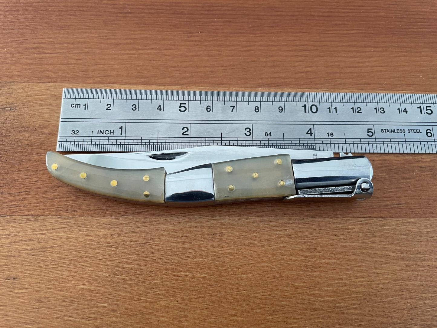 4" Arabian Style Navaja Folding Pocket Knife Bull Horn Scales Made in Spain