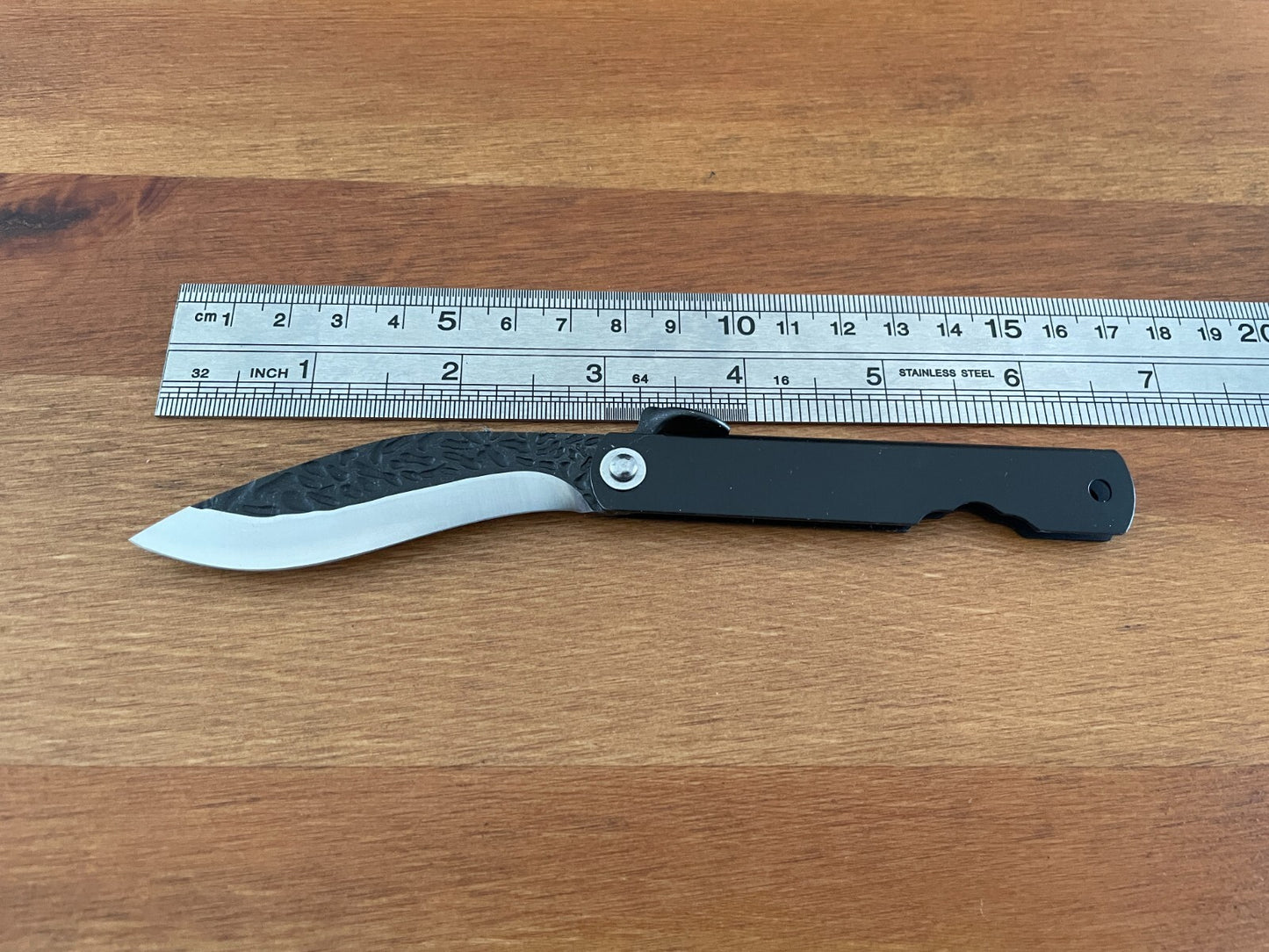 2.9" Navaja Higonokami Pocket Knife Falcata Blade Steel 420 with Sheath