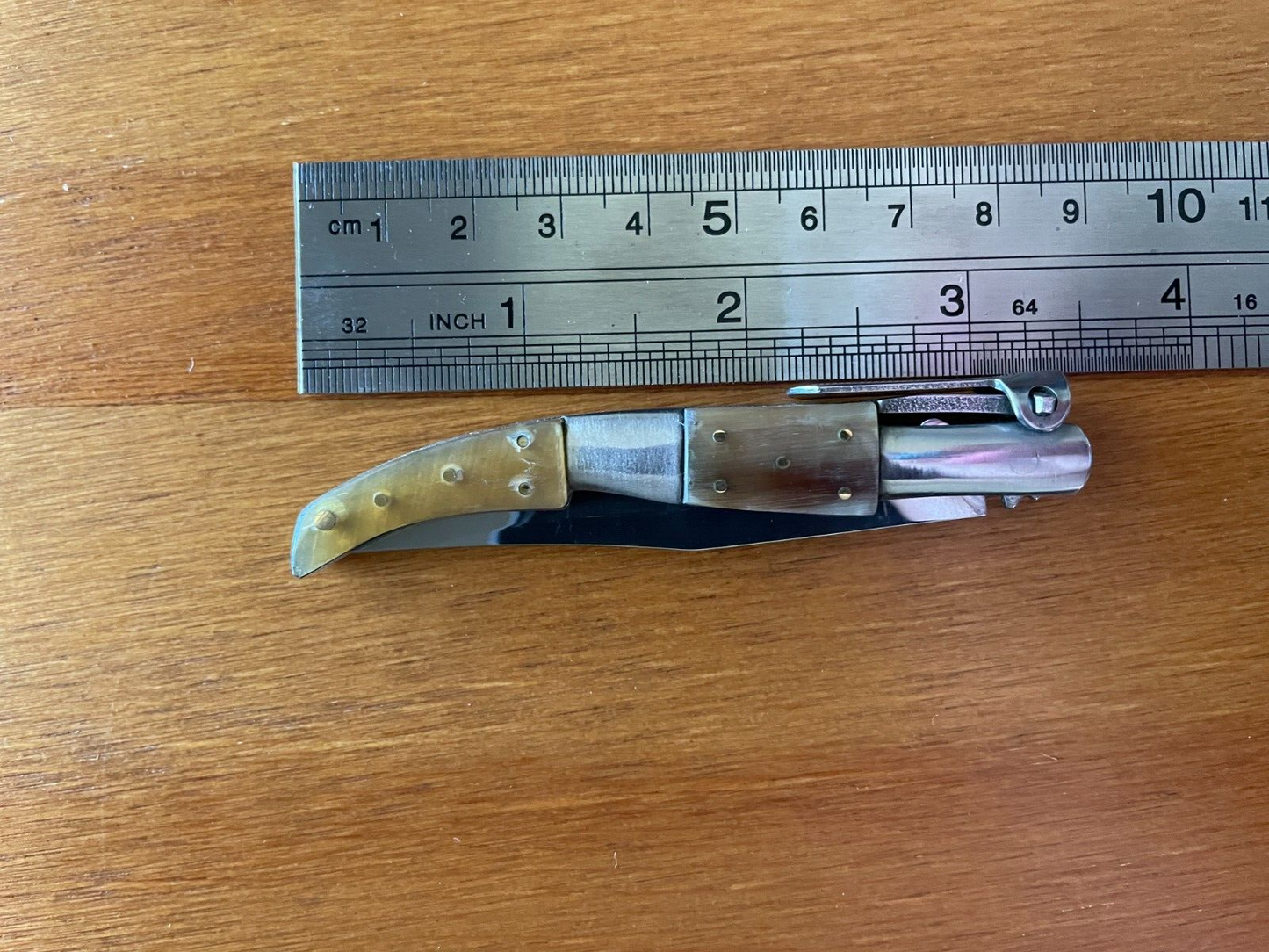 2.5" Arabian Folding Pocket Knife Bull Horn Scales Unique Handmade in Spain