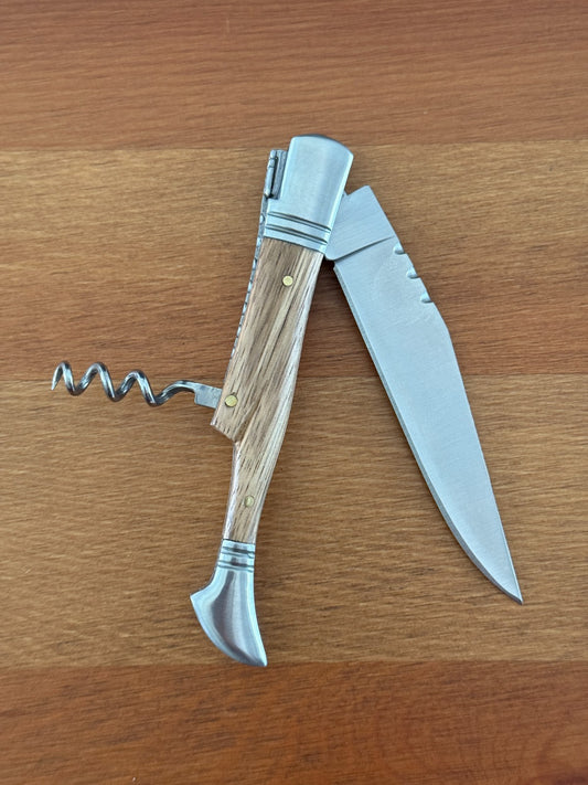 4” Stainless Steel Blade Navaja Laguiole Inox Pocket Knife Olive Wood Scales EDC